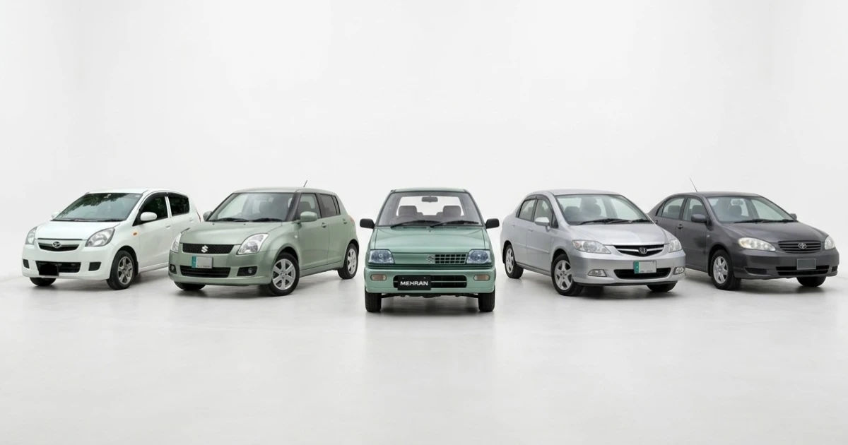 Best used cars for Lahore traffic parked in the city